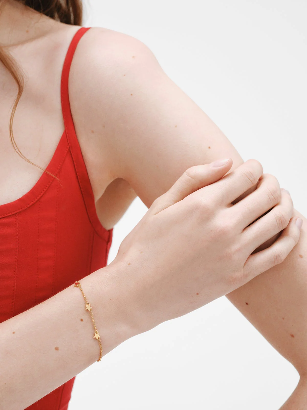 Pulsera de plata 925 bañada en oro amarillo de 18K con estrellas - Image 4