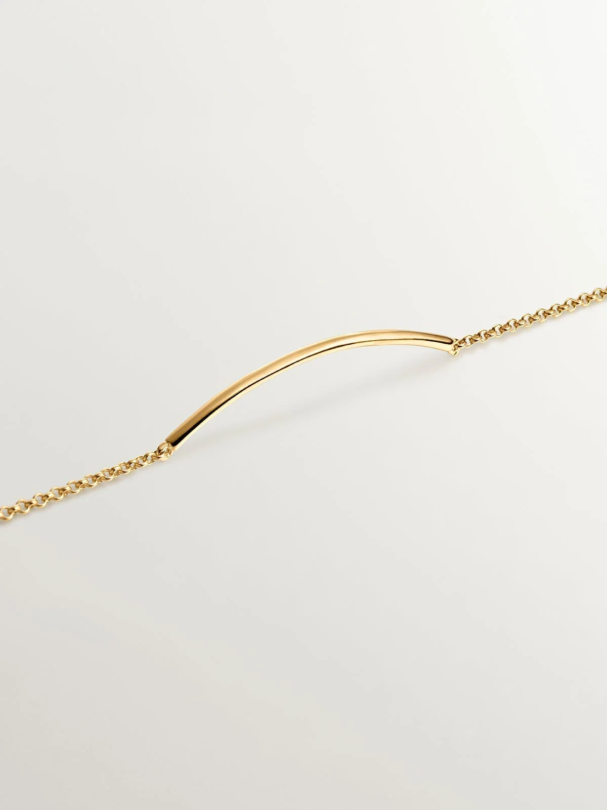 Pulsera de plata 925 bañada en oro amarillo de 18K con forma de tubo - Image 5