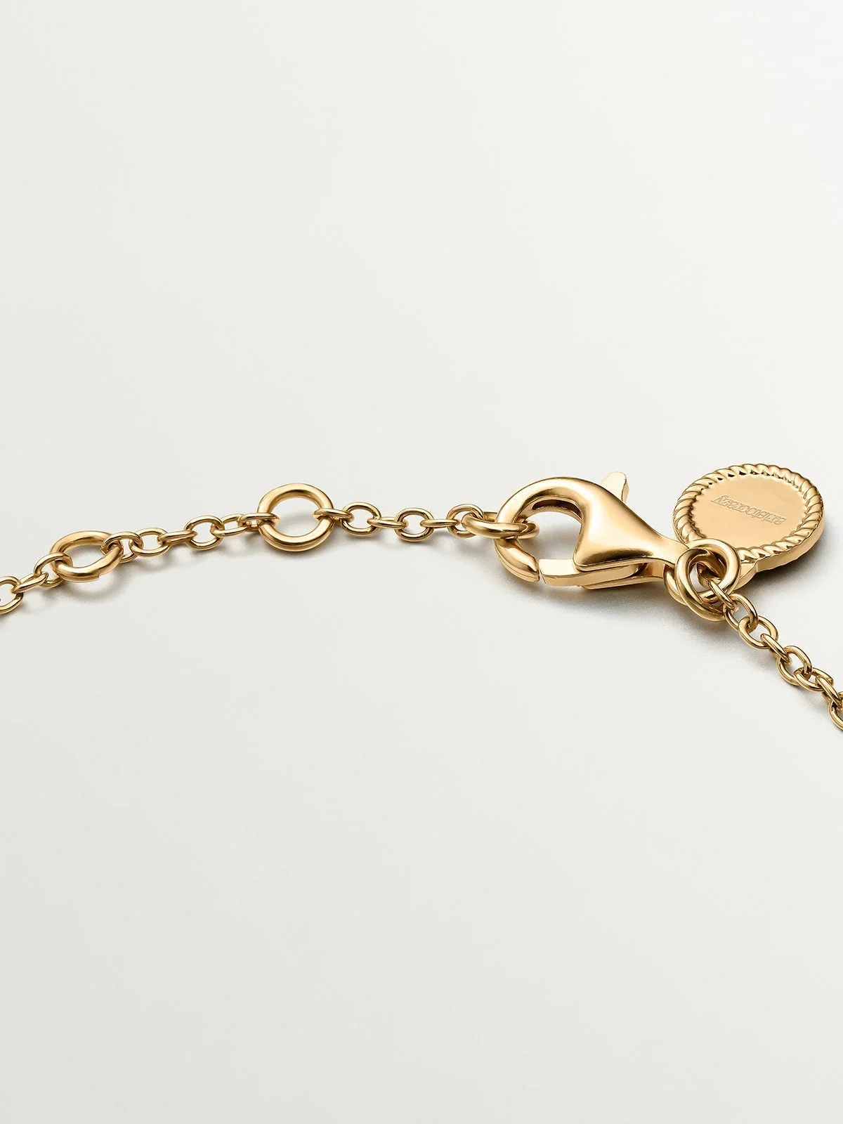 Pulsera de plata 925 bañada en oro amarillo de 18K con perlas de río y nenúfar - Image 7