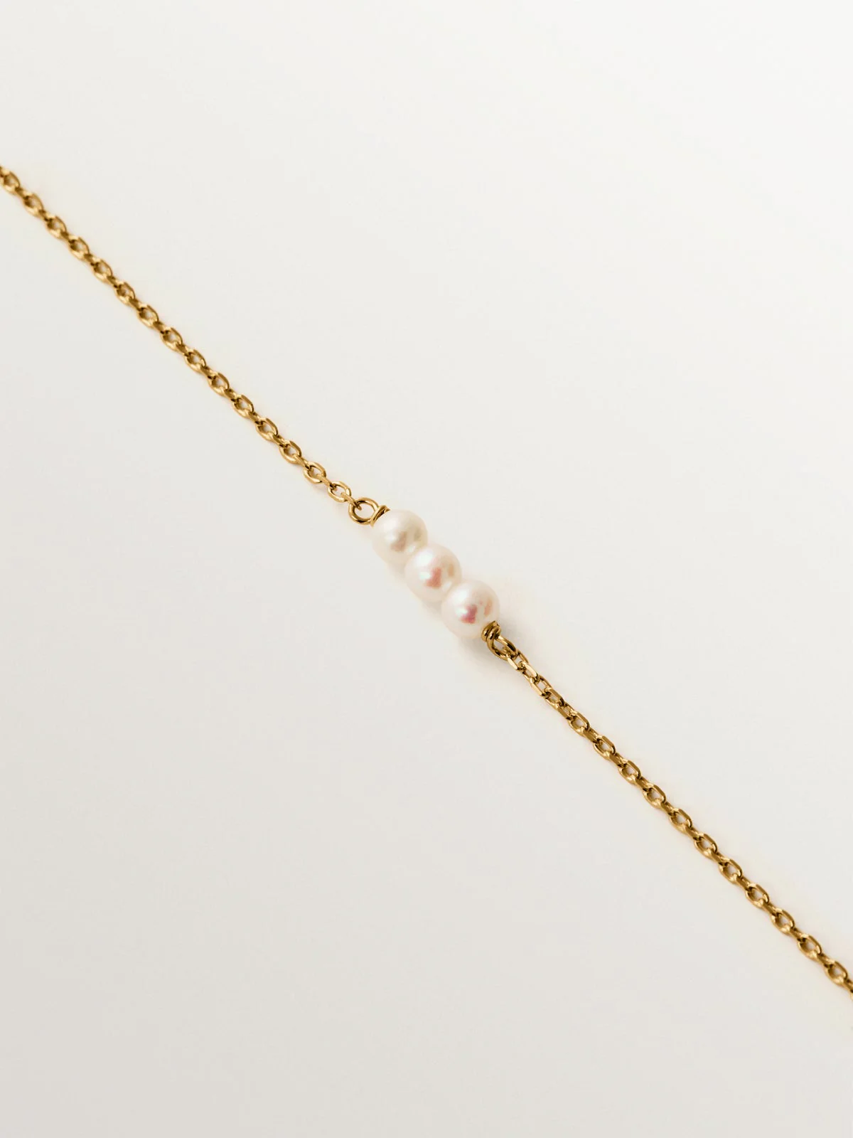 Pulsera de plata 925 bañada en oro amarillo de 18K con perlas - Image 5