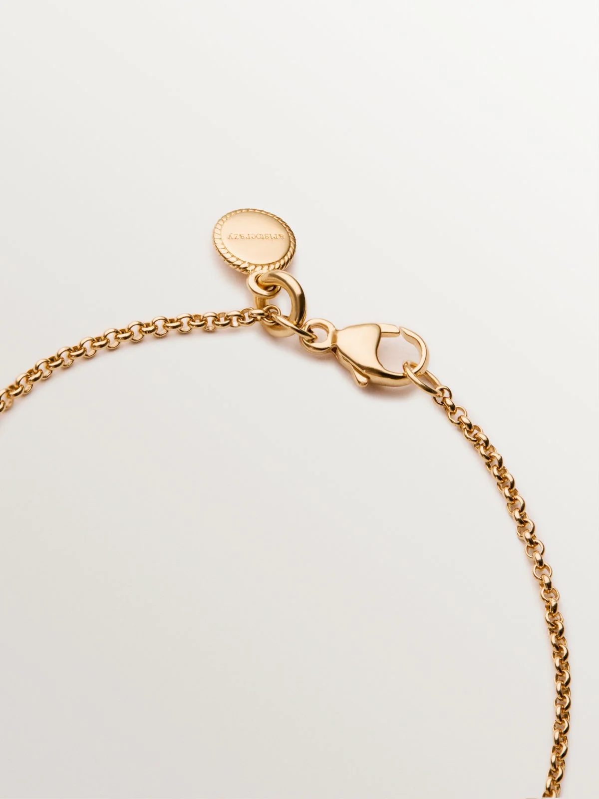 Pulsera de plata 925 bañada en oro amarillo de 18K con rodolitas moradas y topacios blancos - Image 5
