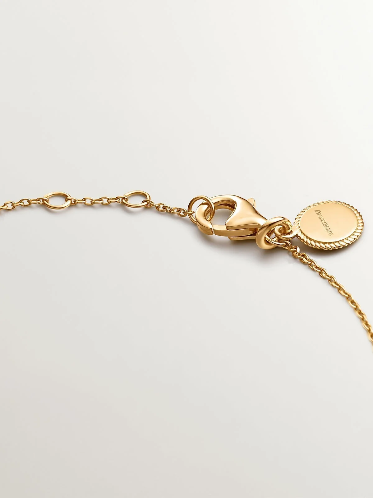 Pulsera de plata 925 bañada en oro amarillo de 18K con topacios azul swiss y blanco - Image 7