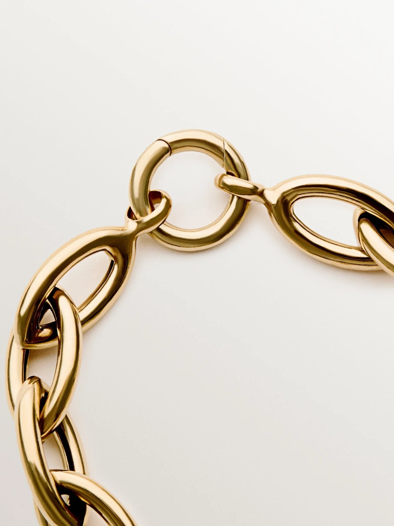 Pulsera de plata 925 bañada en oro amarillo de 18K de eslabones ovalados - Image 6