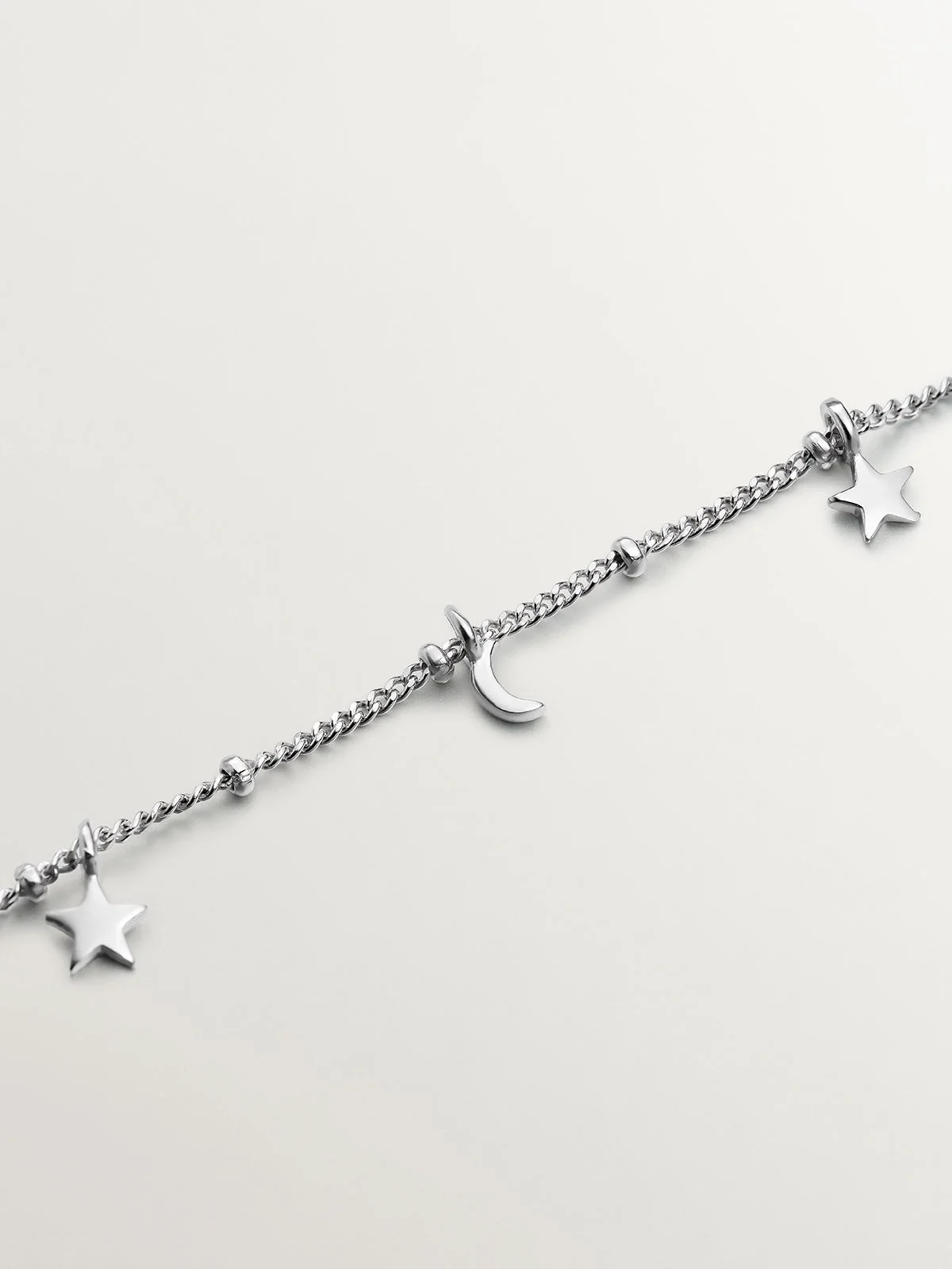 Pulsera de plata 925 con lunas y estrellas - Image 5