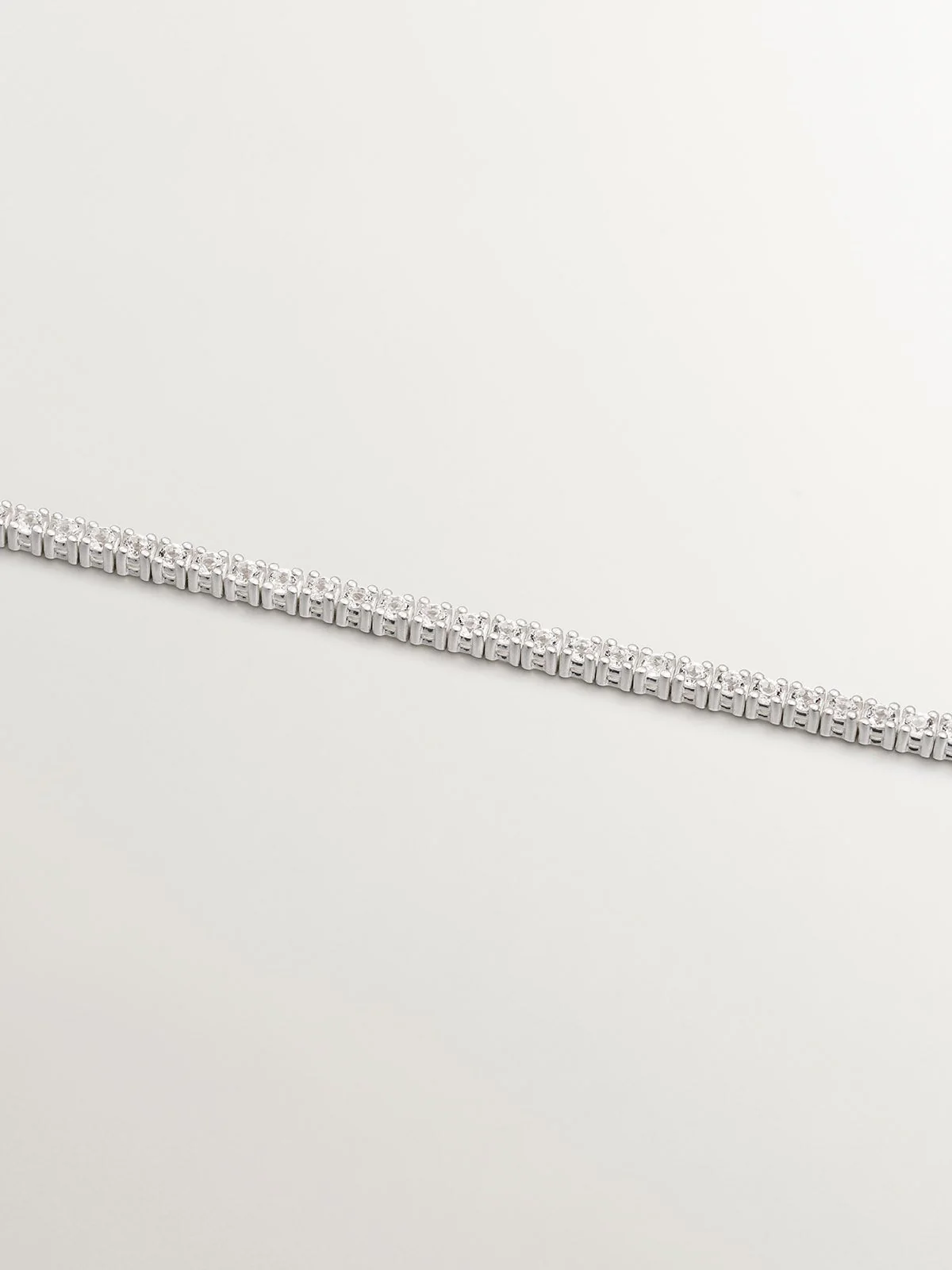 Pulsera de plata 925 con topacios blancos - Image 3