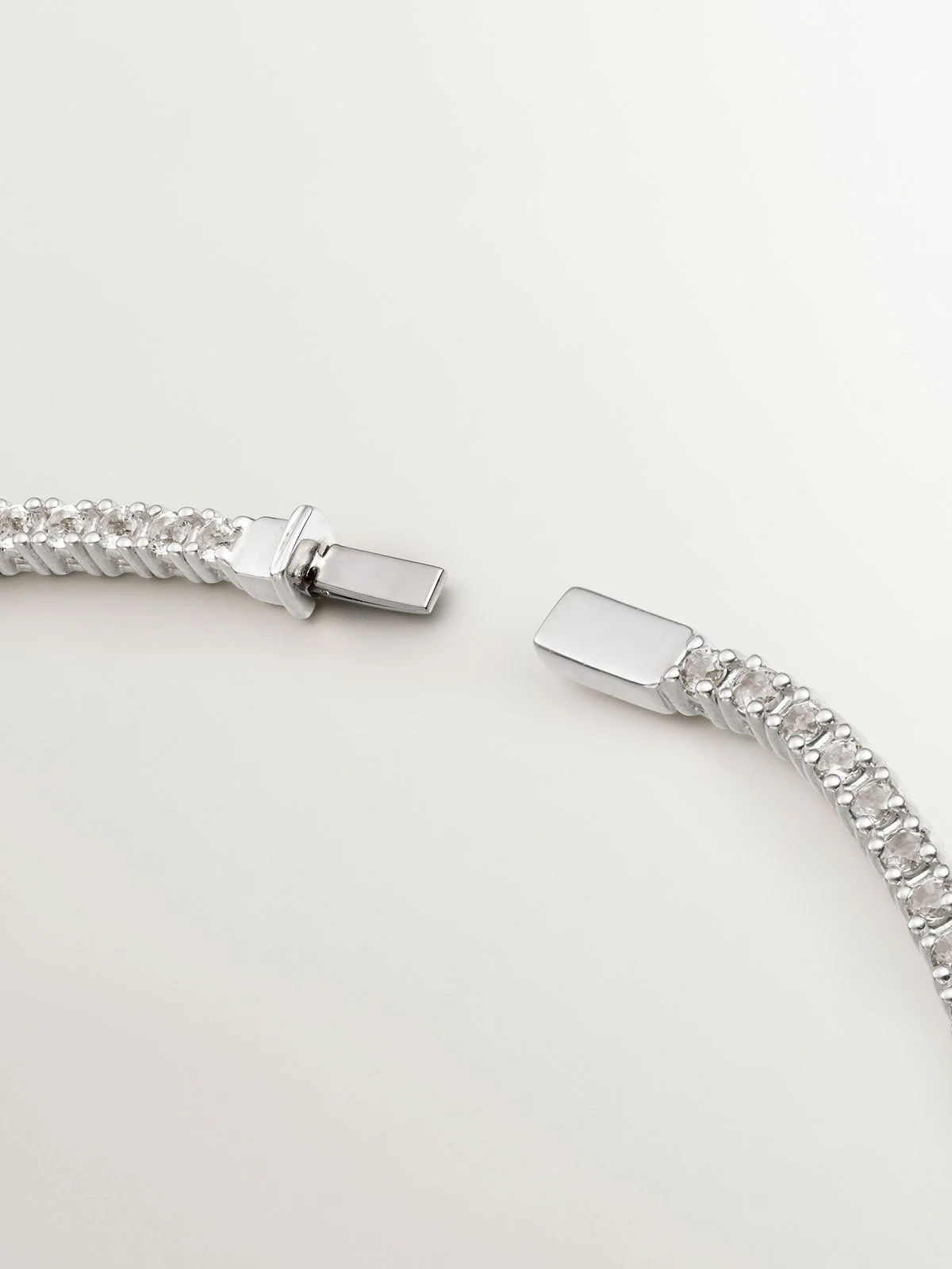 Pulsera de plata 925 con topacios blancos - Image 5