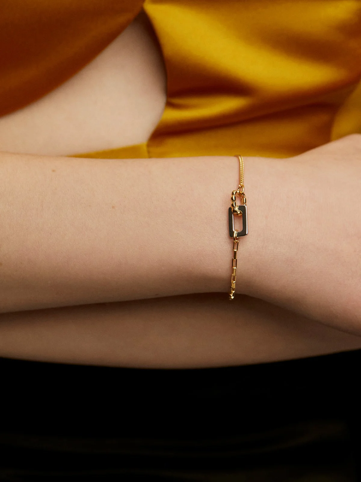 Pulsera de plata 925 y plata 925 bañada en oro amarillo de 18K - Image 2