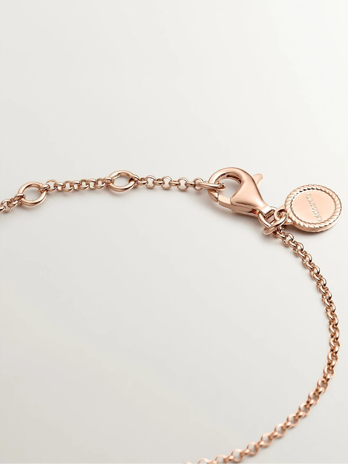Pulsera plata 925 bañada en oro rosa de 18K y corazón de plata 925 - Image 7