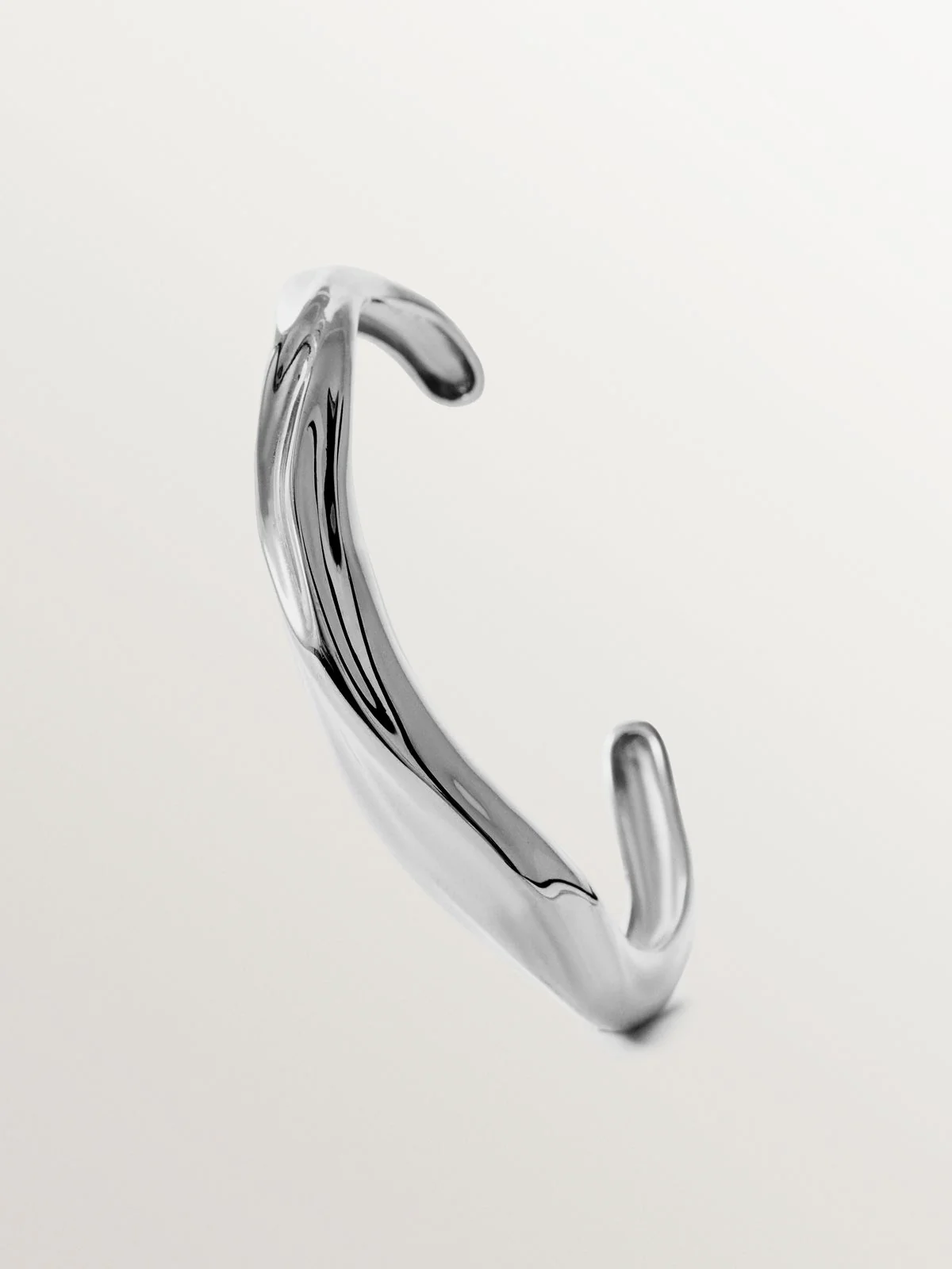 Pulsera rígida de plata 925 con textura - Image 3