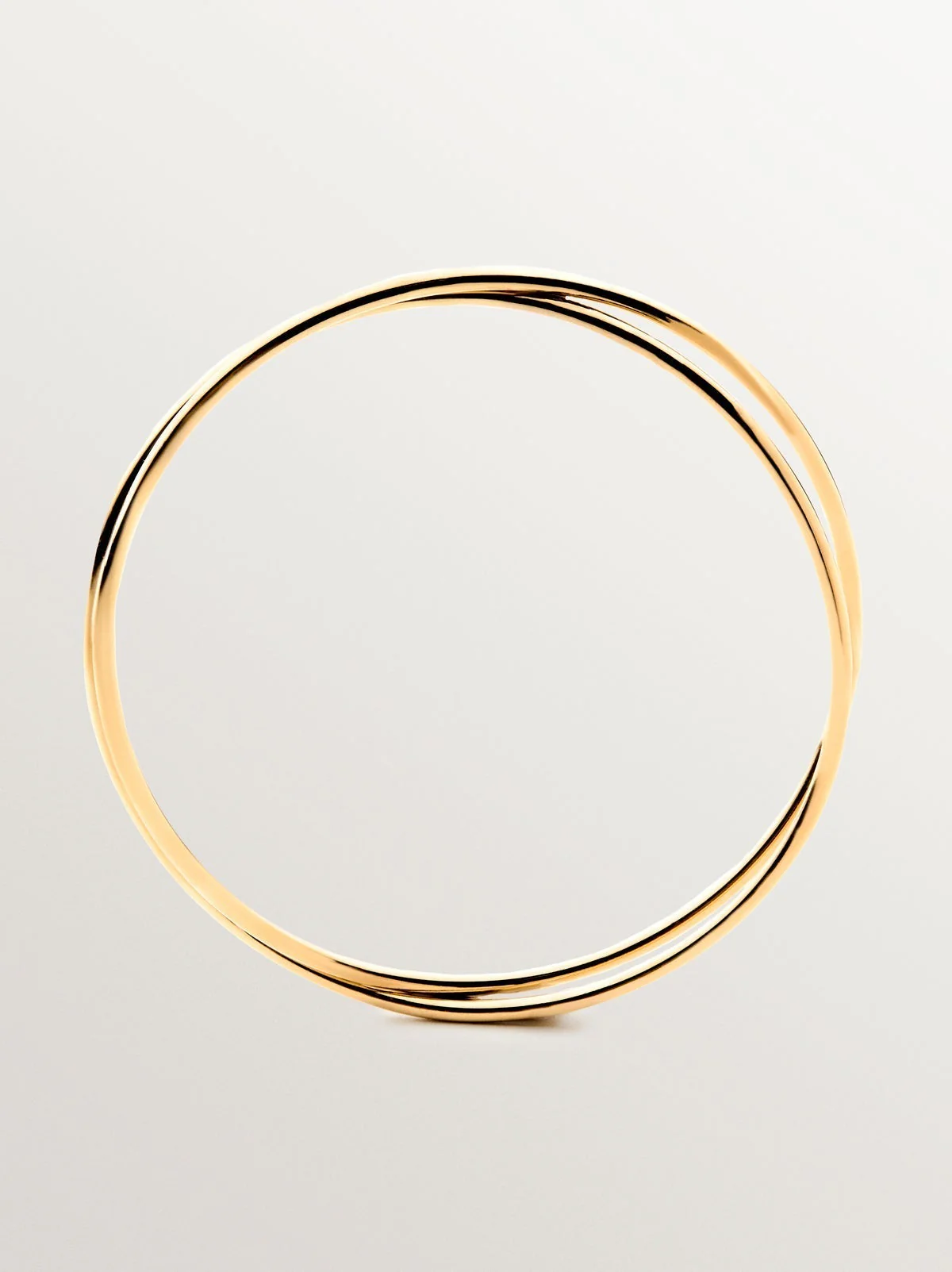 Pulsera rígida estilo semanario de plata 925 bañada en oro amarillo de 18K. - Image 5