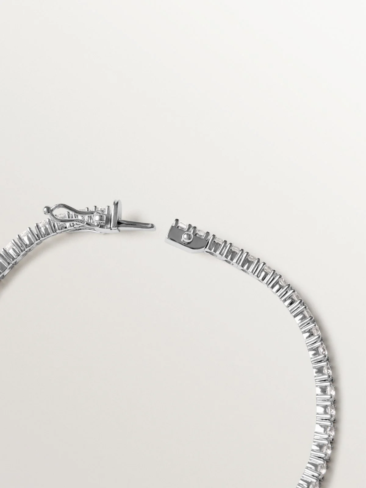 Pulsera rivière de plata 925 con topacios blancos - Image 3
