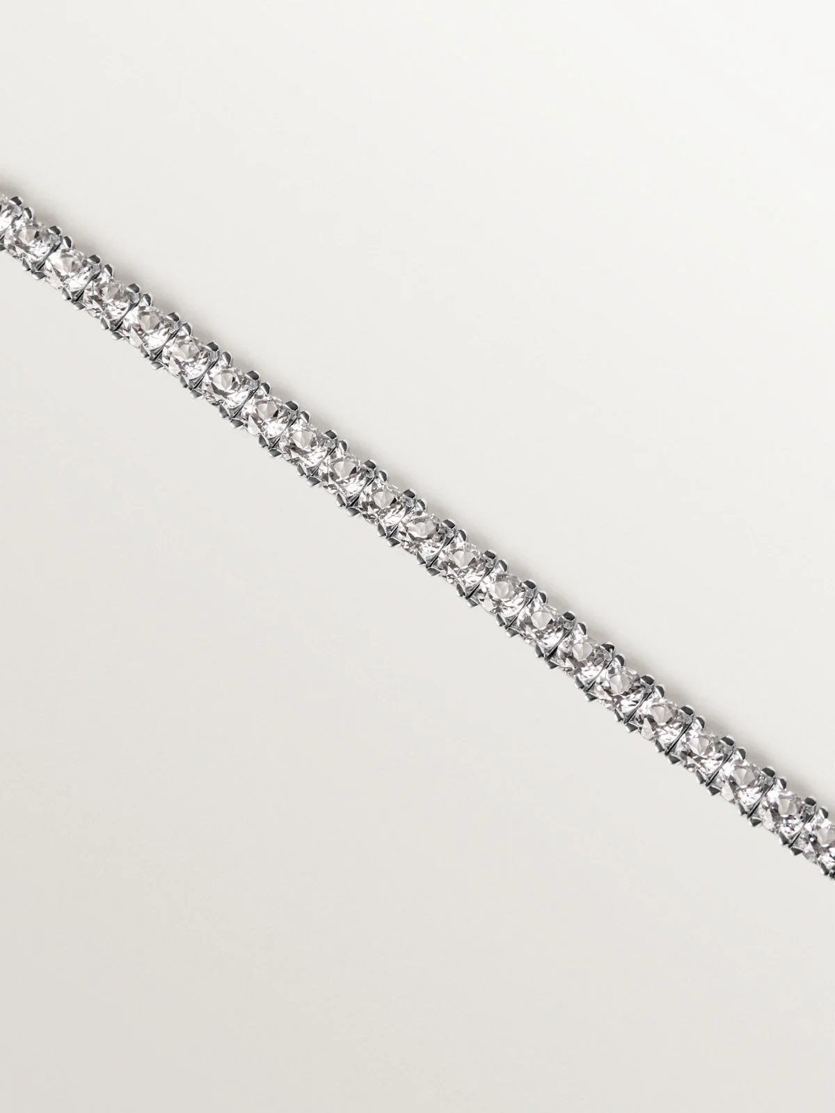 Pulsera rivière de plata 925 con topacios blancos - Image 5