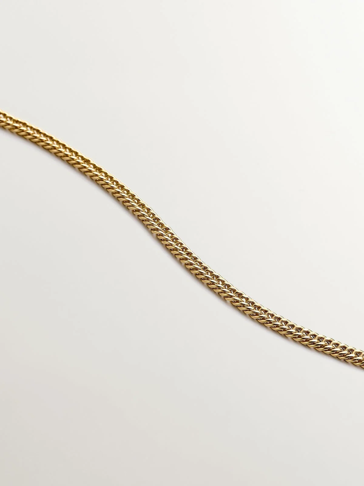 Pulsera tobillera de eslabones de plata 925 bañada en oro amarillo de 18K - Image 3