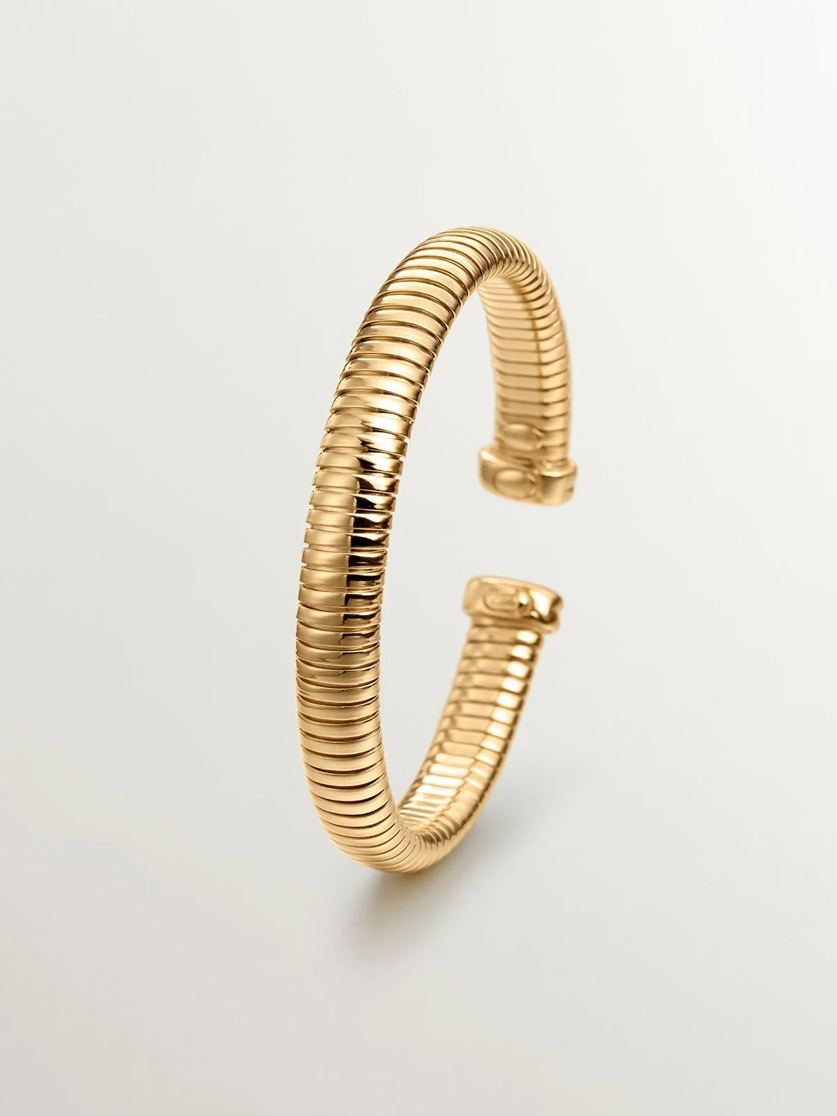 Pulsera tubogas de plata 925 bañada en oro amarillo de 18K - Image 3