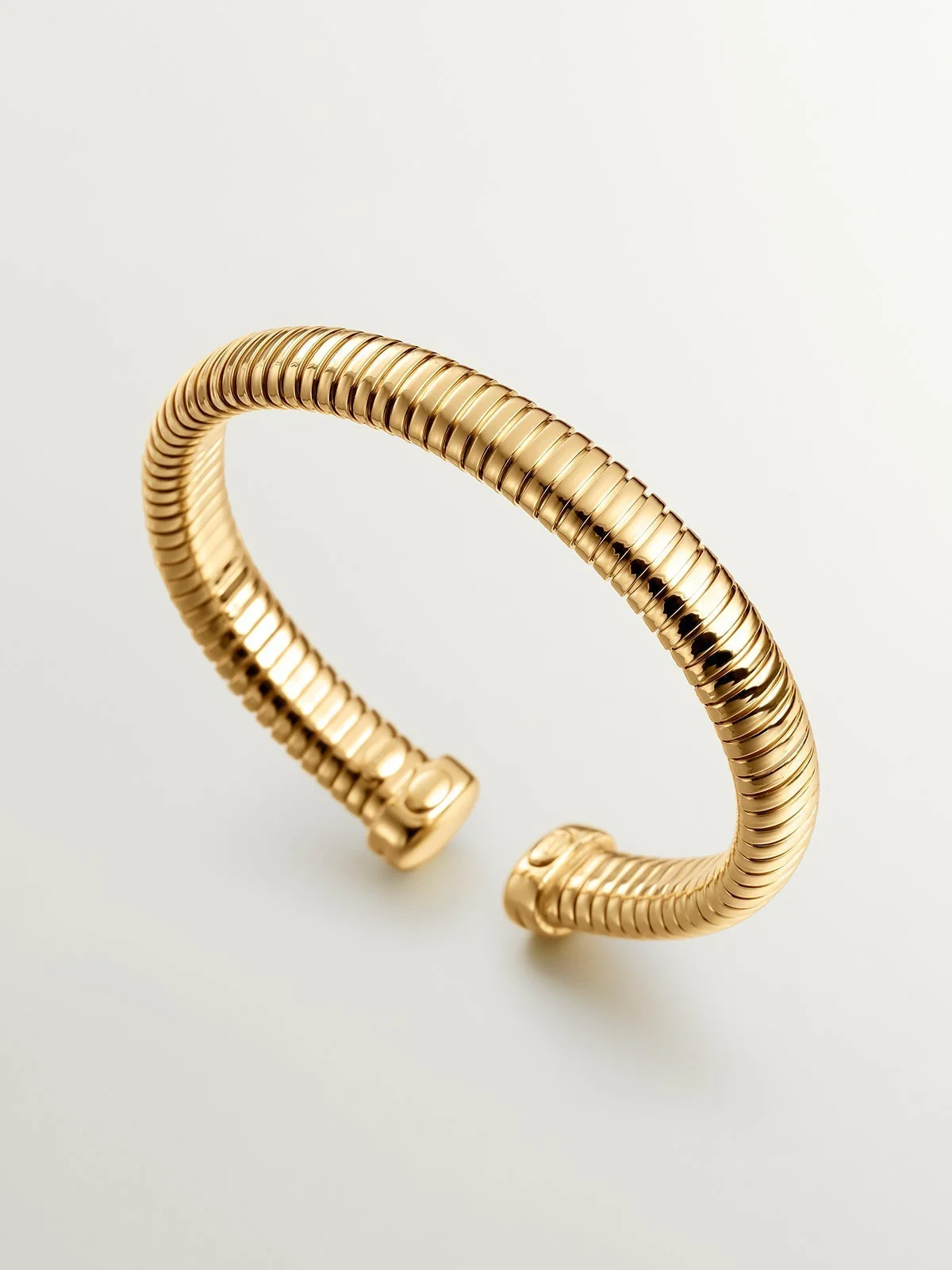 Pulsera tubogas de plata 925 bañada en oro amarillo de 18K - Image 5