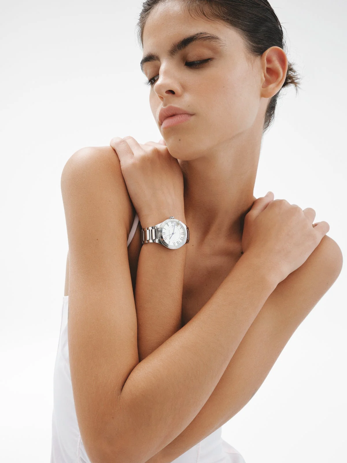 Reloj Bastille con correa de acero y esfera blanca - Image 4