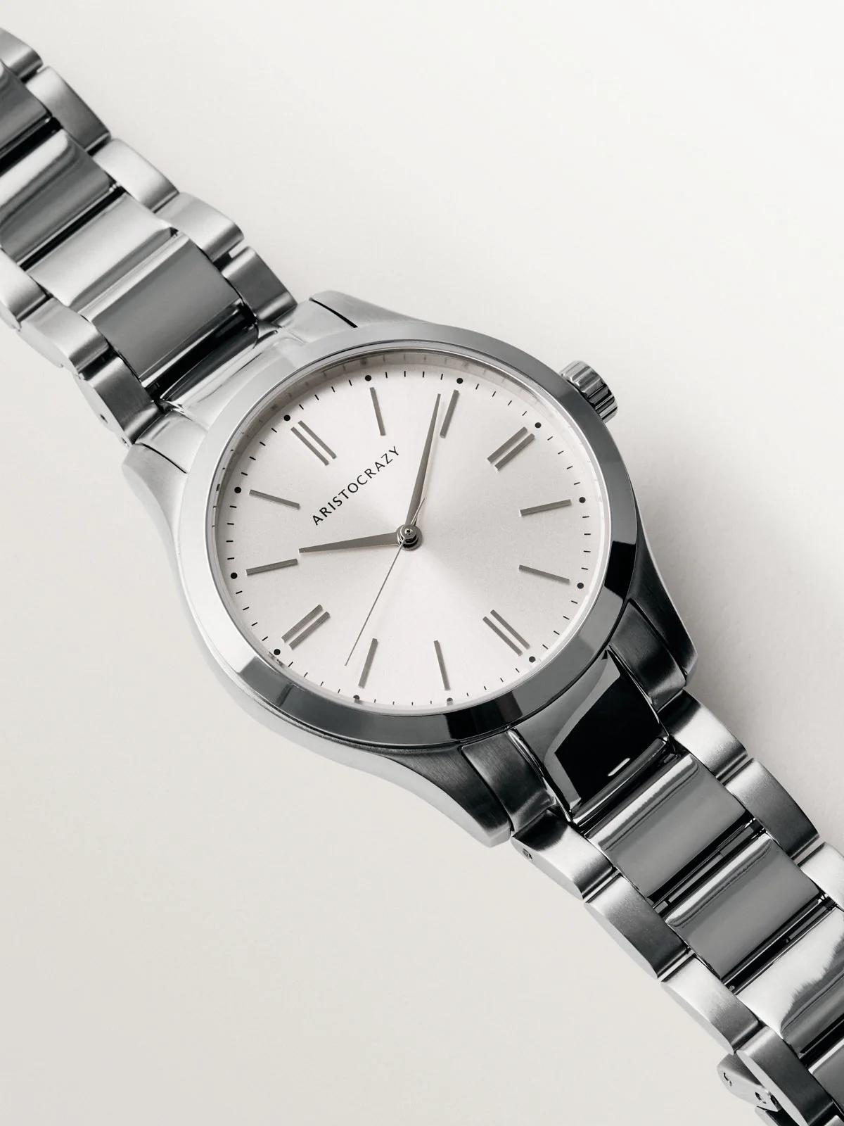 Reloj Mitte con correa de acero gris y esfera blanca - Image 3