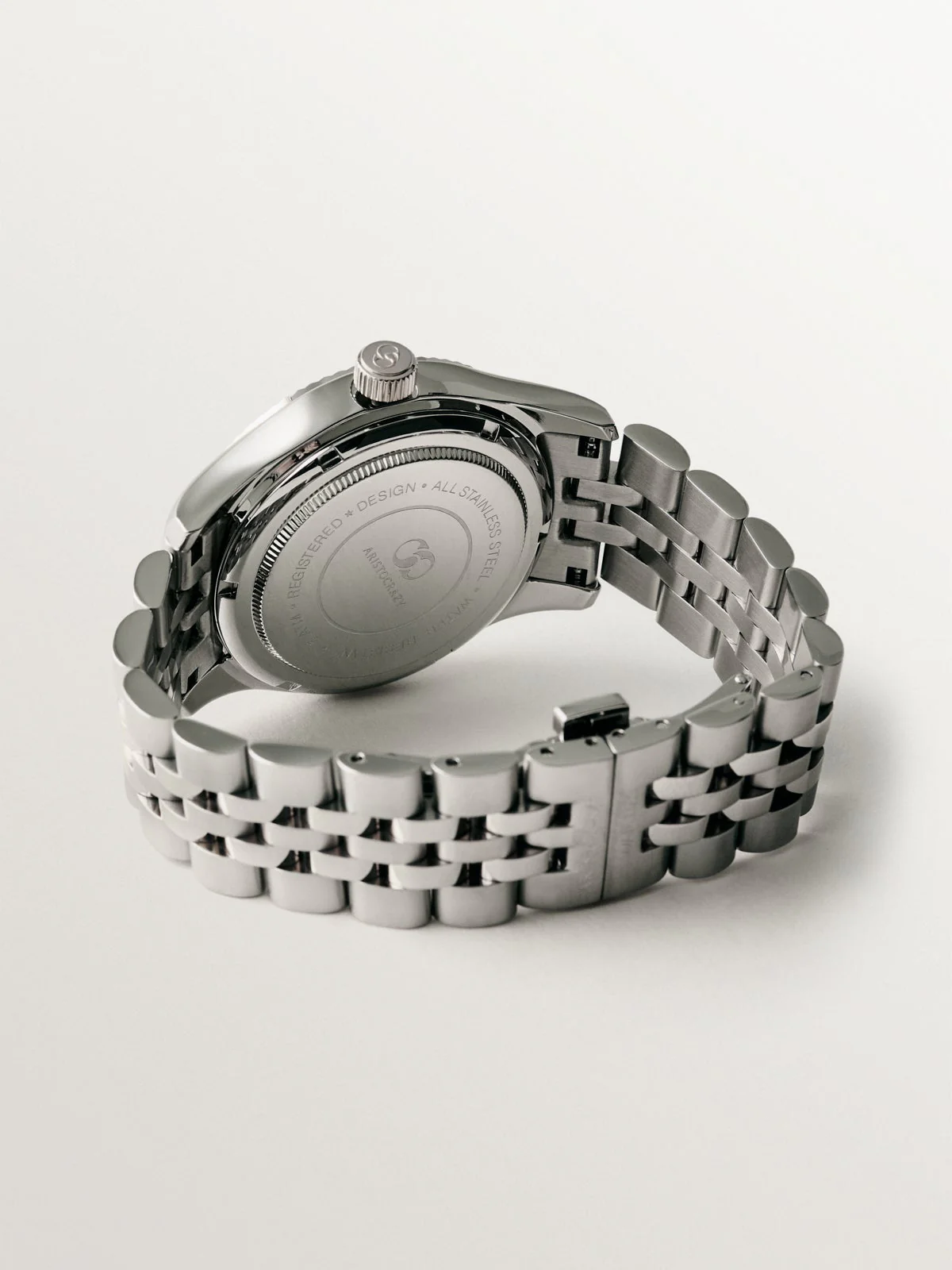 Reloj St. Barth Armis con correa de acero gris y esfera grisácea - Image 3